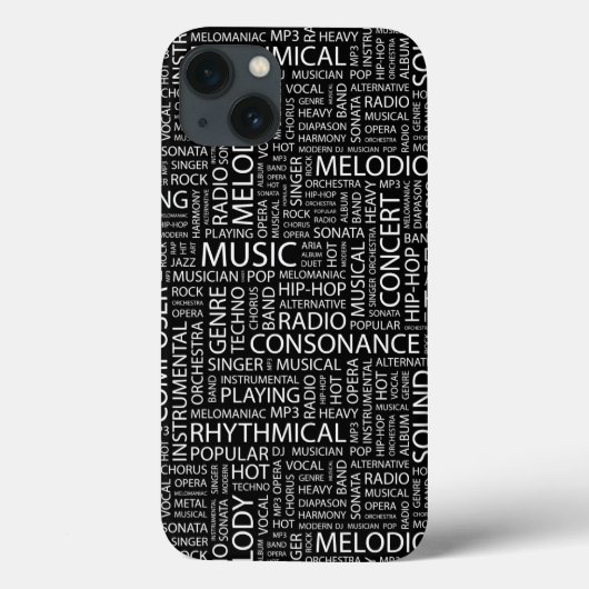 MUSIC-modelwoordwolk Case-Mate iPhone Case (Achterkant)