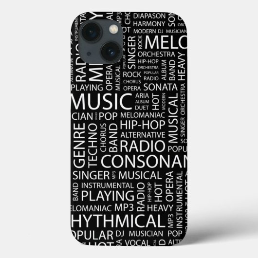 MUSIC-modelwoordwolk Case-Mate iPhone Case (Achterkant)