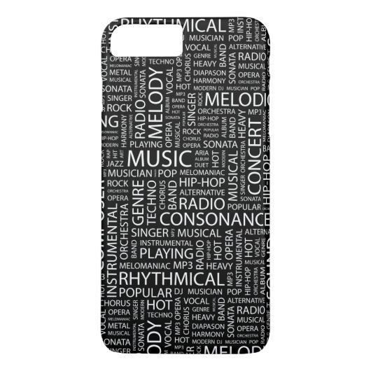 MUSIC-modelwoordwolk Case-Mate iPhone Case (Achterkant)