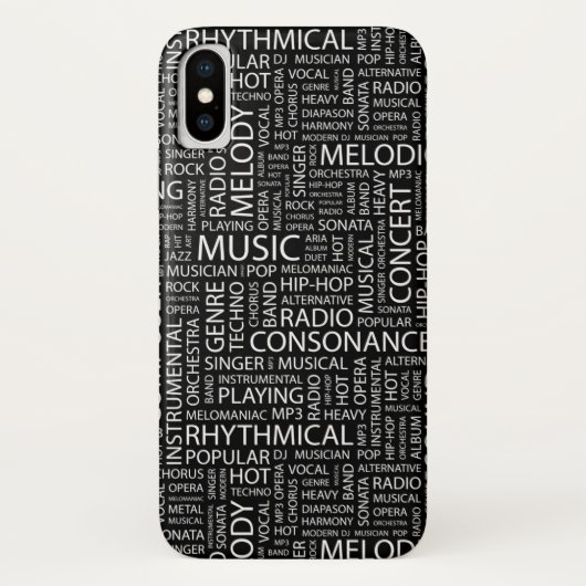 MUSIC-modelwoordwolk Case-Mate iPhone Case (Achterkant)