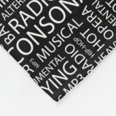 MUSIC-modelwoordwolk Fleece Deken (Hoek)
