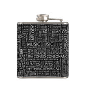 MUSIC-modelwoordwolk Heupfles (Achterkant)