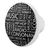 MUSIC-modelwoordwolk Keramische Knop (Rechts)