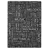 MUSIC-modelwoordwolk Klembord (Achterkant)