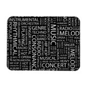 MUSIC-modelwoordwolk Magneet (Horizontaal)