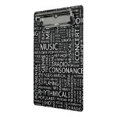 MUSIC-modelwoordwolk Mini Klembord (Angled2)