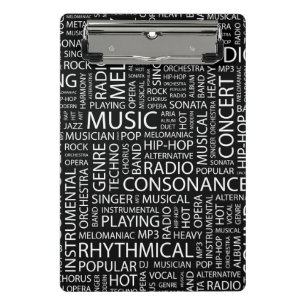 MUSIC-modelwoordwolk Mini Klembord