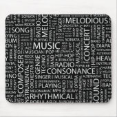 MUSIC-modelwoordwolk Muismat (Voorkant)