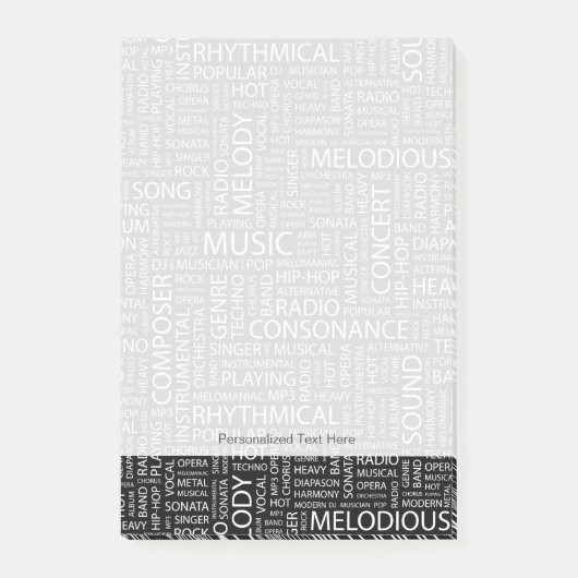 MUSIC-modelwoordwolk Post-it® Notes (Voorkant)