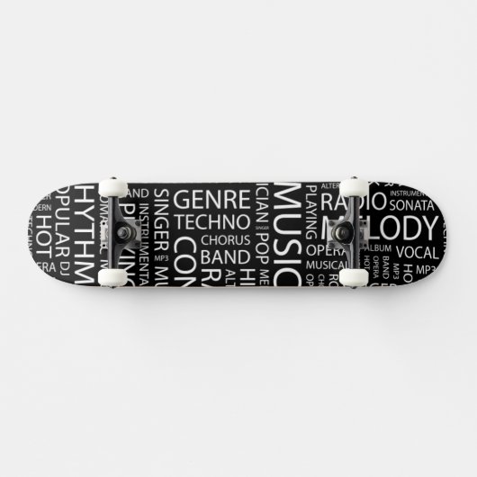 MUSIC-modelwoordwolk Skateboard (Horizontaal)