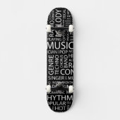 MUSIC-modelwoordwolk Skateboard (Voorkant)