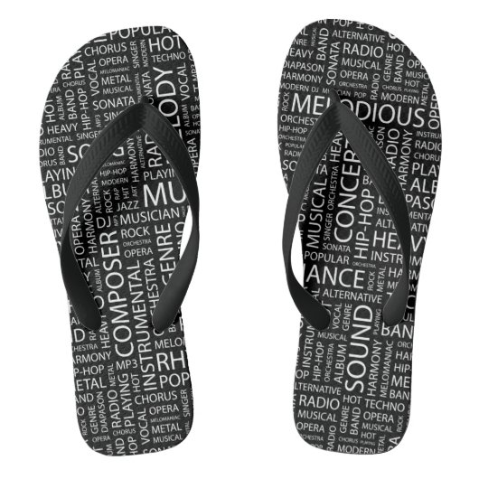MUSIC-modelwoordwolk Teenslippers (Voetbed)