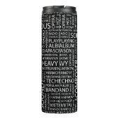 MUSIC-modelwoordwolk Thermosbeker (Achterkant)