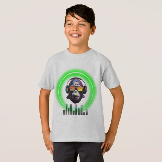 Music Monkey T-shirt (Voorkant volledig)