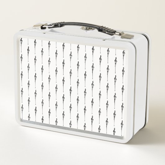 Music Motif Melting Treble Clef Black en White (Achterkant)