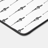 Music Motif Melting Treble Clef Black en White Bureaumat (Hoek)