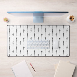 Music Motif Melting Treble Clef Black en White Bureaumat