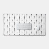 Music Motif Melting Treble Clef Black en White Bureaumat (Keyboard & Muis)
