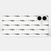 Music Motif Melting Treble Clef Black en White Case-Mate iPhone Case (Achterkant (horizontaal))
