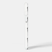 Music Motif Melting Treble Clef Black en White Case-Mate iPhone Case (Achterkant / Links)