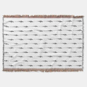 Music Motif Melting Treble Clef Black en White Deken (Voorkant)