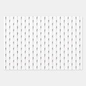 Music Motif Melting Treble Clef Black en White Inpakpapier Vel (Voorkant 2)