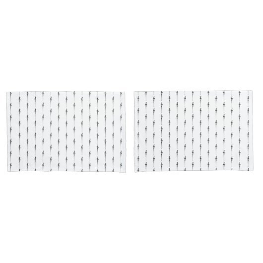 Music Motif Melting Treble Clef Black en White Kussensloop (Voorkant-Set)