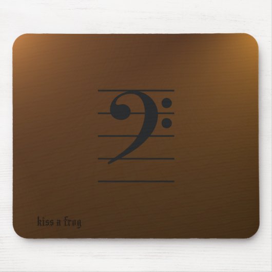 Music Mousepad - bass clef Muismat (Voorkant)