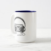 Music Mug Tweekleurige Koffiemok (Voorkant links)