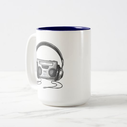 Music Mug Tweekleurige Koffiemok (Voorkant links)