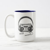 Music Mug Tweekleurige Koffiemok (Links)