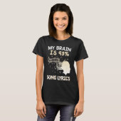 Music    My Brain is 95 Song Lyrics  & Cool T-shirt (Voorkant volledig)