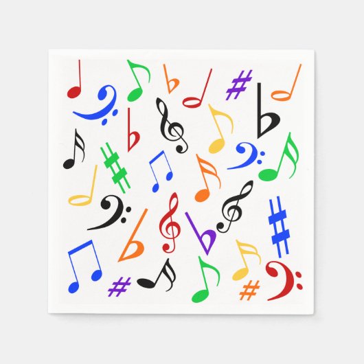 Music Napkins - Colorful: 369 Servet (Voorkant)