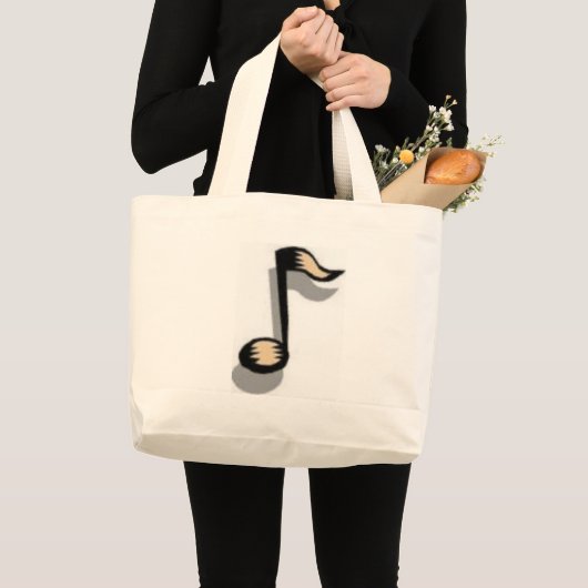 Music Note Bag Grote Tote Bag (Voorkant (product))