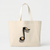 Music Note Bag Grote Tote Bag (Voorkant)