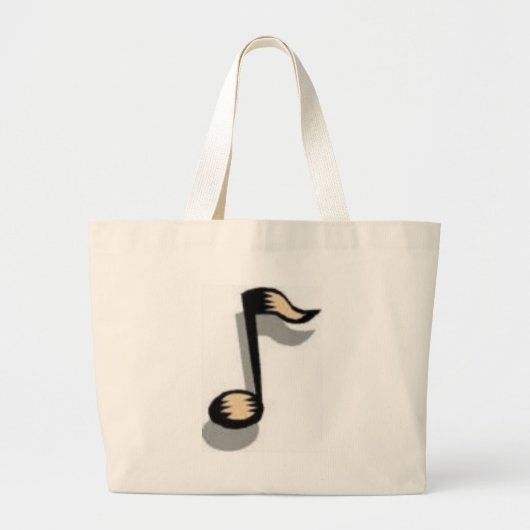 Music Note Bag Grote Tote Bag (Voorkant)