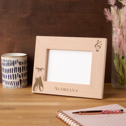 Music Note Ballet Shoes Personalized Gegraveerde Lijstjes (Links)