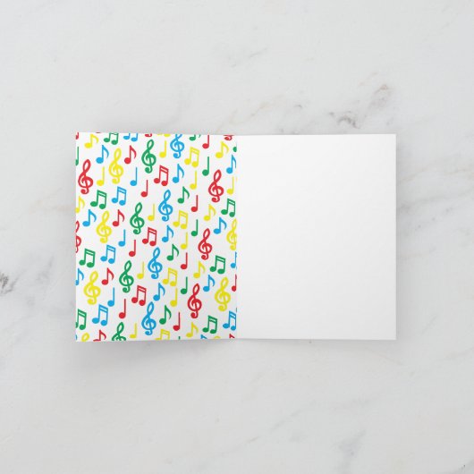 Music Note Band Teacher Note Kaart (Binnen)