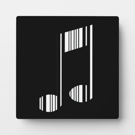 MUSIC NOTE BAR CODE Muziektreincodepatroon Fotoplaat (Voorkant)