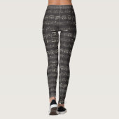 Music Note Black Leggings (Achterkant)