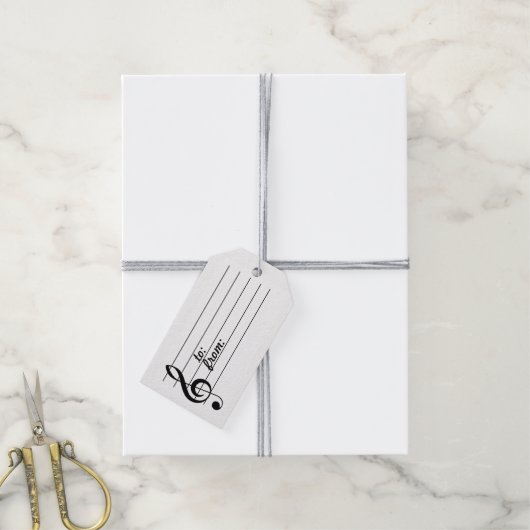 Music Note Cadeau Label Cadeaulabel (Met Touw)