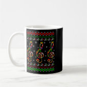 Music Note Christmas Ugly Sweater Musical Teacher  Koffiemok (Links)