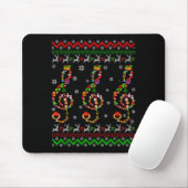Music Note Christmas Ugly Sweater Musical Teacher Muismat (Met muis)
