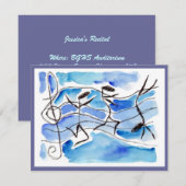 Music Note Dancers- of partijinformatie Kaart (Voorkant / Achterkant)