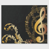 Music Note elegante luxe Cadeaupapier (Vlak)