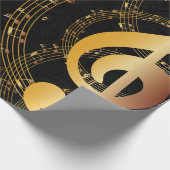 Music Note elegante luxe Cadeaupapier (Hoek)