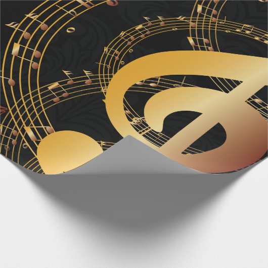 Music Note elegante luxe Cadeaupapier (Hoek)