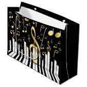 Music Note elegante Luxe piano toetsen Groot Cadeauzakje (Voorkant Gekanteld)