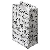 Music Note Gift Bag Klein Cadeauzakje (Voorkant Gekanteld)