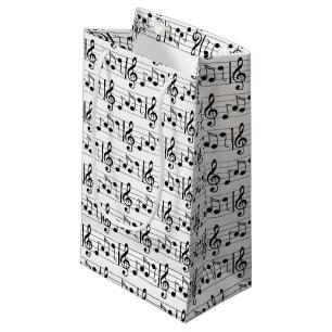Music Note Gift Bag Klein Cadeauzakje